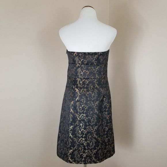 Loft brocade strapless cocktail dress 8 - Picture 2 of 7